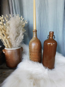 Bouteille en grès plan large Mosee